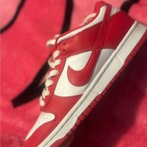 Nike Red and White Athletic Shoes